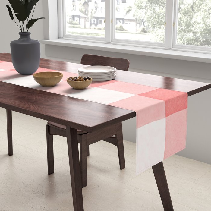 Pink Gingham Table Runner Gallery Image 2