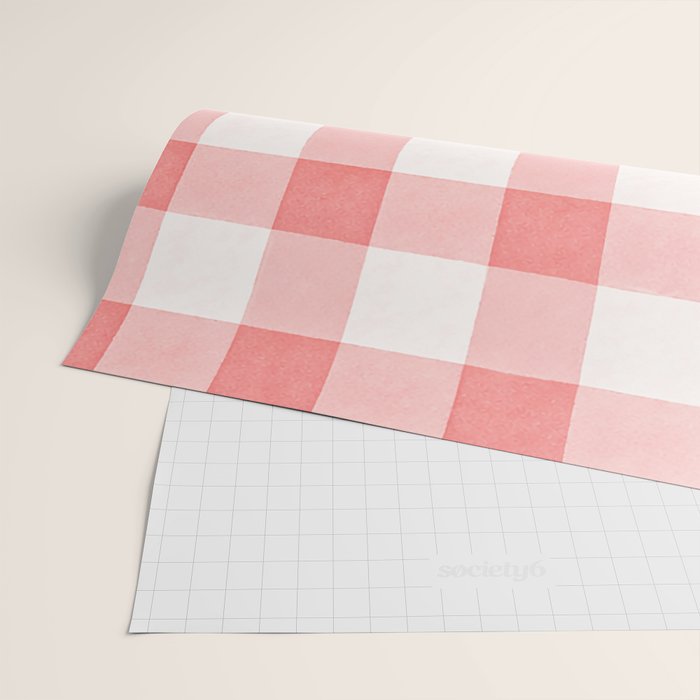 Pink Gingham Wrapping Paper Gallery Image 2