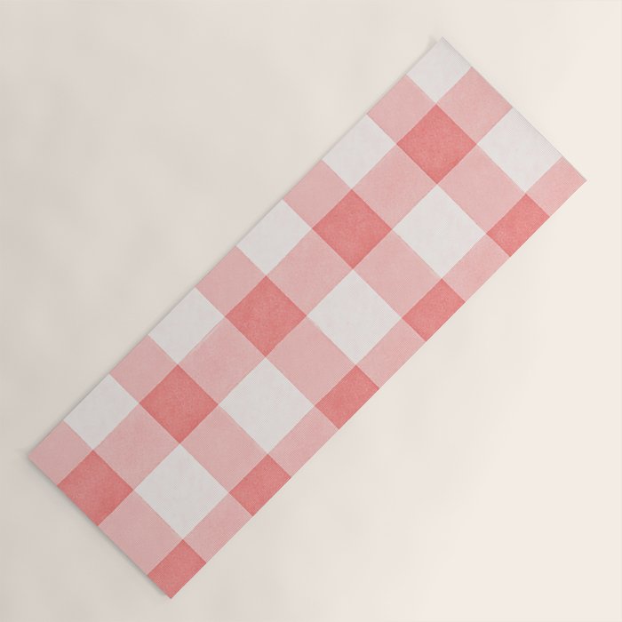 Pink Gingham Yoga Mat Gallery Image 1
