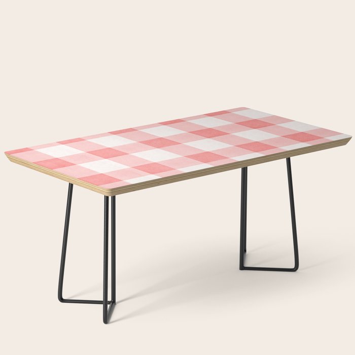 Pink Gingham Coffee Table Gallery Image 1