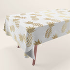 Gold Pineapple Pattern Tablecloth Gallery Image 1