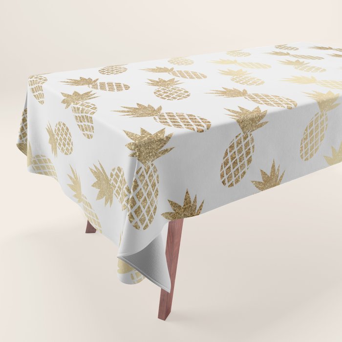 Gold Pineapple Pattern Tablecloth Gallery Image 1