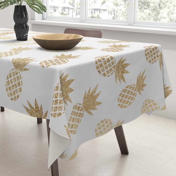 Gold Pineapple Pattern Tablecloth Gallery Image 3
