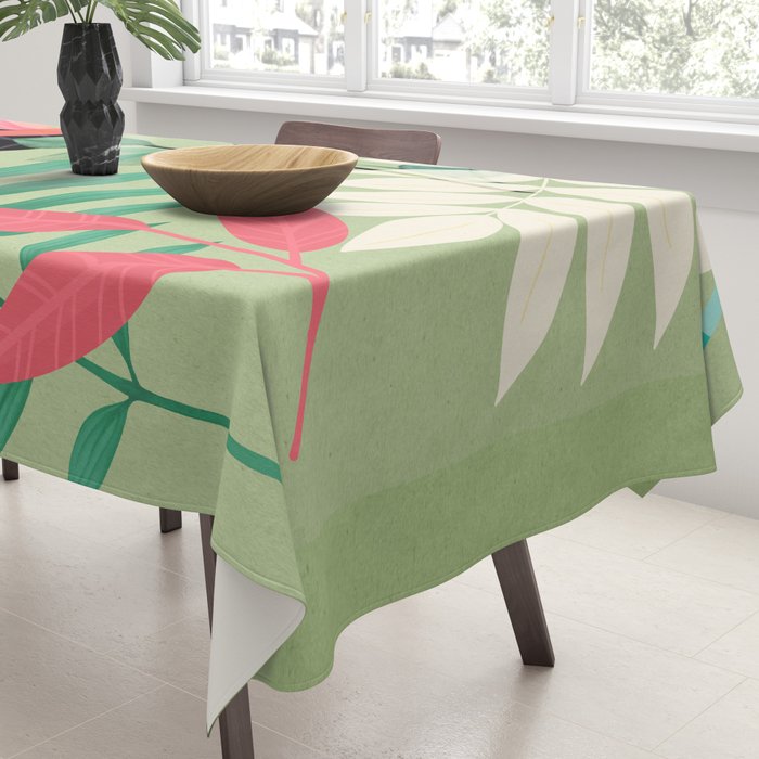 Minimal Abstract Art Tropical Garden 5 Tablecloth Gallery Image 3
