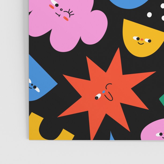 Funny colorful cartoon shape art pattern Poster Gallery Image 3