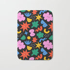 Funny colorful cartoon shape art pattern Bath Mat Gallery Image 1