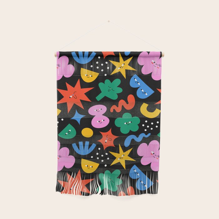 Funny colorful cartoon shape art pattern Wall Hanging Gallery Image 1
