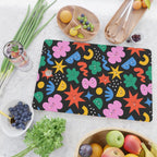 Funny colorful cartoon shape art pattern Cutting Board Gallery Image 2