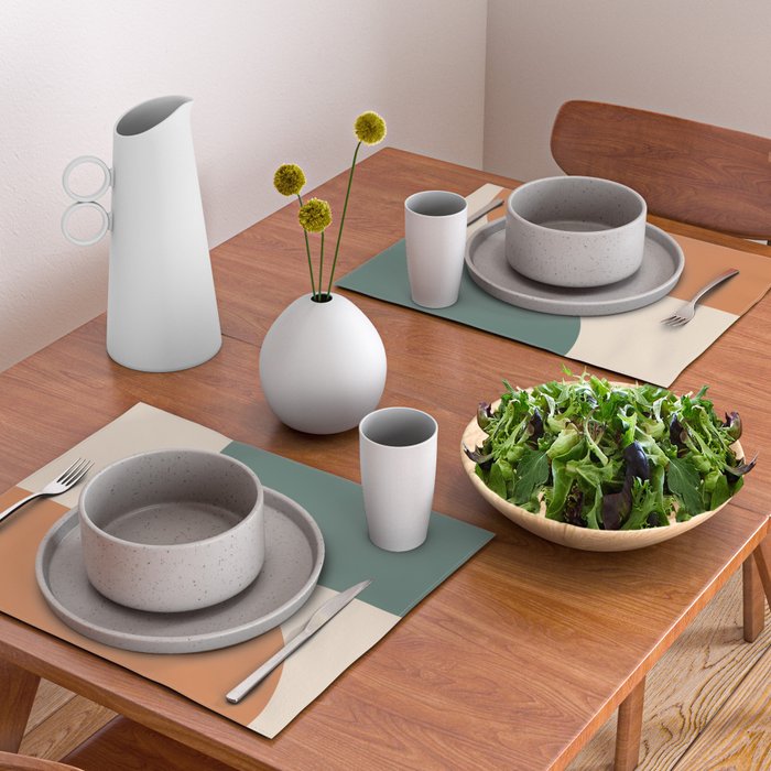 Modern Minimal Arch Abstract LXXXIX Placemat Gallery Image 2