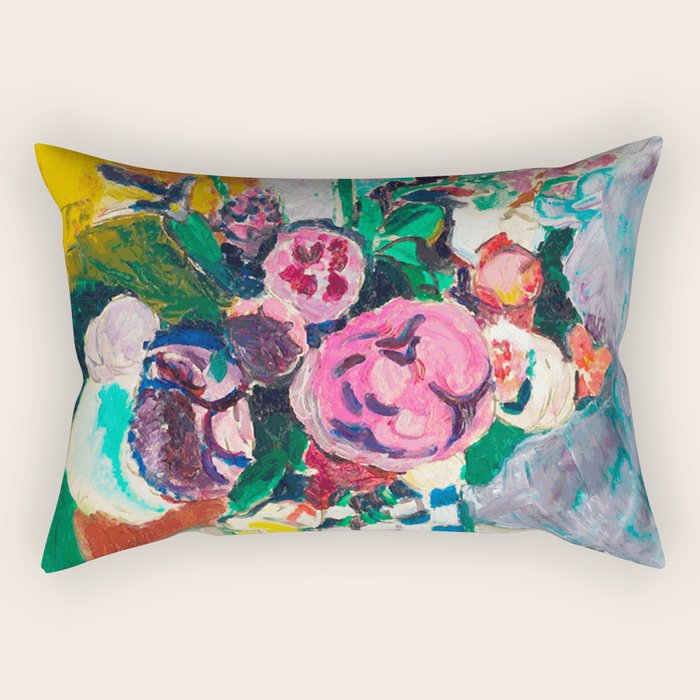Still Life After Matisse Digital Vector Painting Rectangular Pillow Gallery Image 1