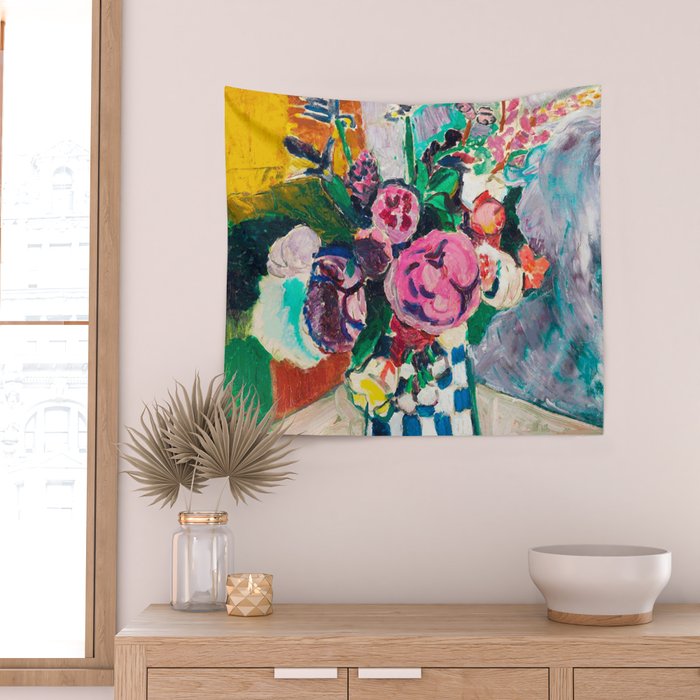 Still Life After Matisse Digital Vector Painting Wall Tapestry Gallery Image 2