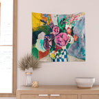 Still Life After Matisse Digital Vector Painting Wall Tapestry Gallery Image 2