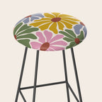 Big Groovy Flower - Vintage Stool Gallery Image 2