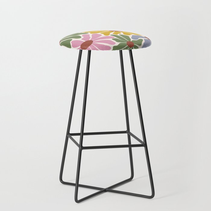 Big Groovy Flower - Vintage Stool Gallery Image 1