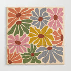 Big Groovy Flower - Vintage Wood Wall Art Gallery Image 1