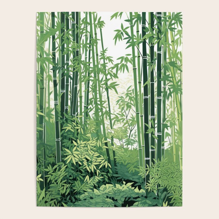 Green Bamboo Forest   Poster Gallery Image 1