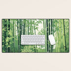 Green Bamboo Forest   Desk Mat Gallery Image 1
