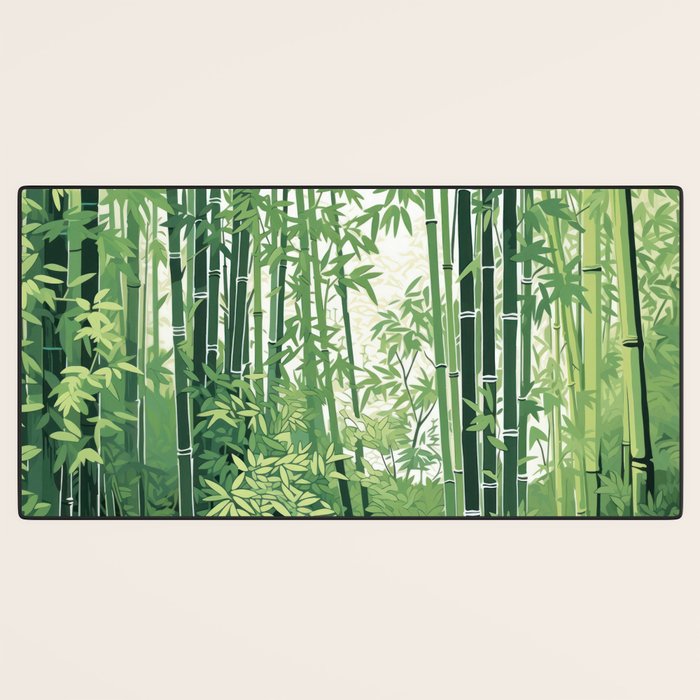 Green Bamboo Forest   Desk Mat Gallery Image 3