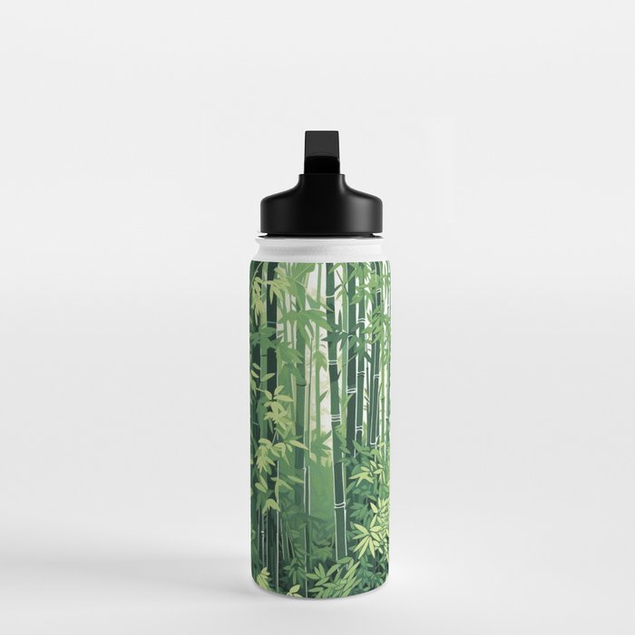 Green Bamboo Forest   Water Bottle Gallery Image 3