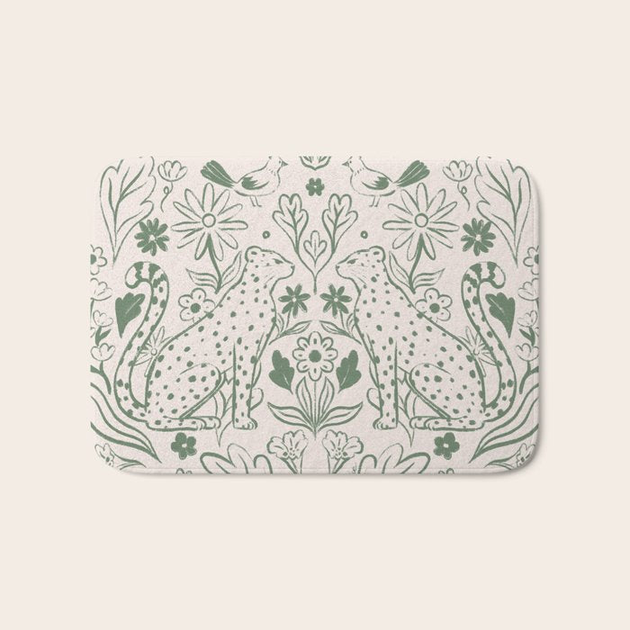 All About Balance Lines (olive) Bath Mat Gallery Image 1