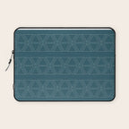 lines geo-teal Laptop Sleeve Gallery Image 1