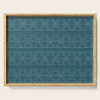 lines geo-teal Serving Tray Gallery Image 1