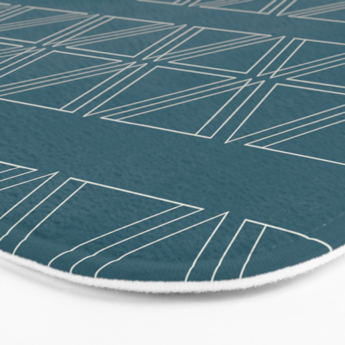 lines geo-teal Bath Mat Gallery Image 3