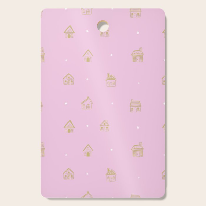 Christmas gingerbread house doodle pattern  Cutting Board Gallery Image 1
