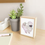 Chicken and Chick - dark Mini Art Print Gallery Image 2