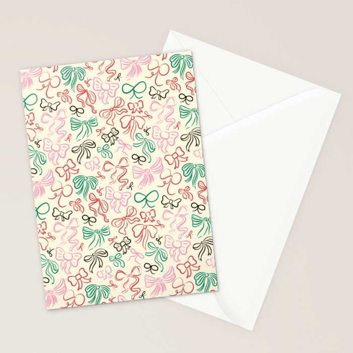 Coquette Holiday Bows Stationery Card Gallery Image 2