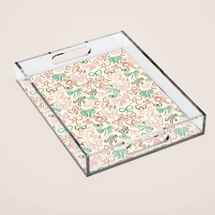 Coquette Holiday Bows Acrylic Tray Gallery Image 1