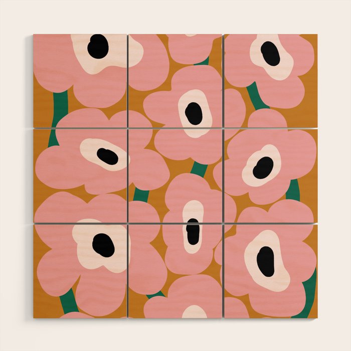 abstract flower land  Wood Wall Art Gallery Image 1
