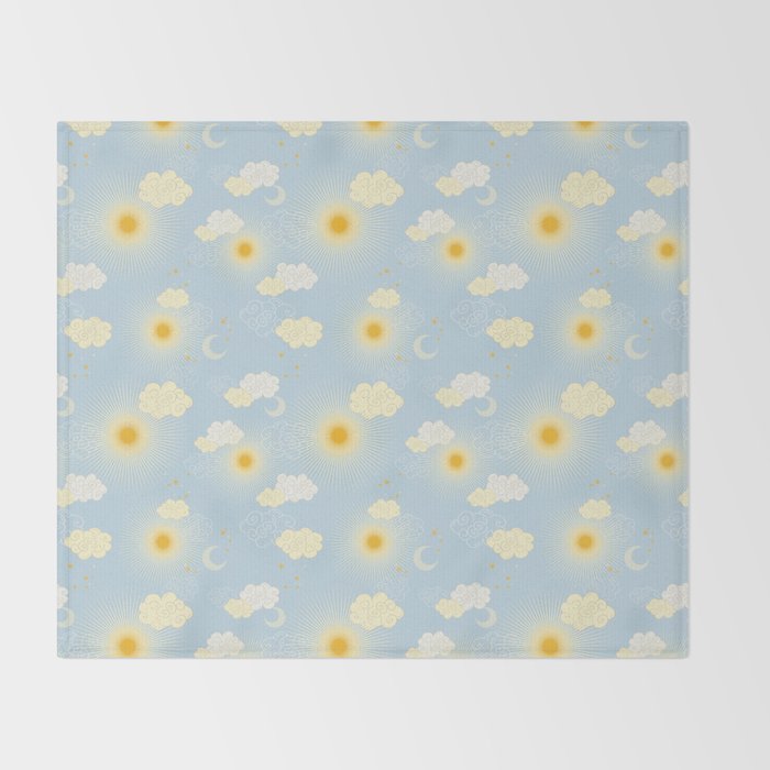 Feel the Cosmic summer day Throw Blanket Gallery Image 2
