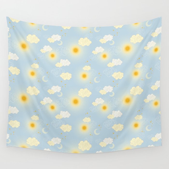 Feel the Cosmic summer day Wall Tapestry Gallery Image 1