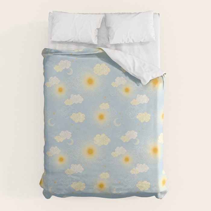 Feel the Cosmic summer day Duvet Cover Gallery Image 1