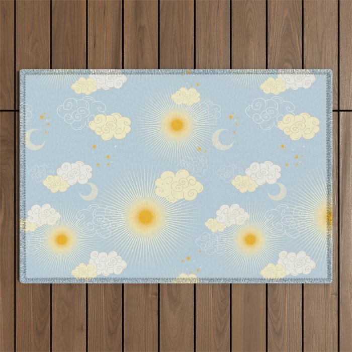 Feel the Cosmic summer day Outdoor Rug Gallery Image 1