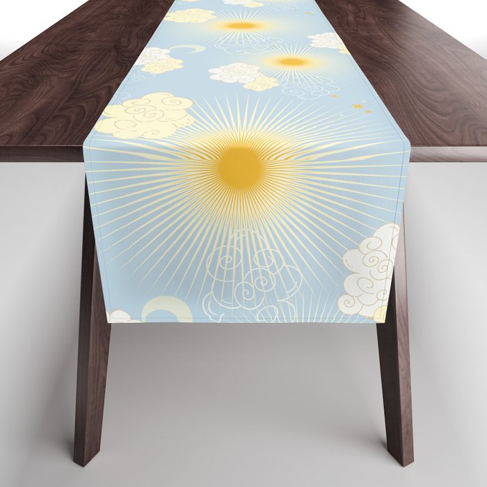 Feel the Cosmic summer day Table Runner Gallery Image 1