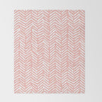 Pink, Boho, Abstract, Herringbone Pattern Throw Blanket Gallery Image 2