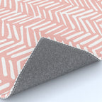 Pink, Boho, Abstract, Herringbone Pattern Rug Gallery Image 4