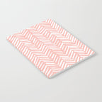 Pink, Boho, Abstract, Herringbone Pattern Notebook Gallery Image 2