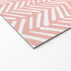 Pink, Boho, Abstract, Herringbone Pattern Welcome Mat Gallery Image 2