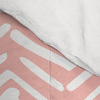 Pink, Boho, Abstract, Herringbone Pattern Comforter Gallery Image 4