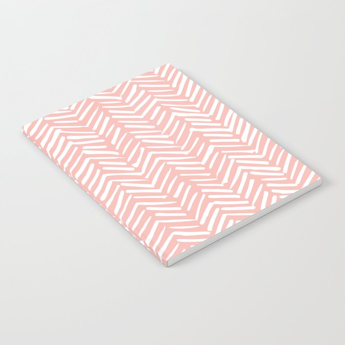 Pink, Boho, Abstract, Herringbone Pattern Notebook Gallery Image 1