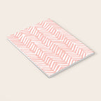 Pink, Boho, Abstract, Herringbone Pattern Notebook Gallery Image 3