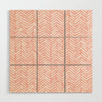 Pink, Boho, Abstract, Herringbone Pattern Wood Wall Art Gallery Image 1