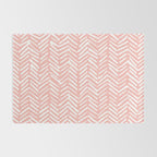 Pink, Boho, Abstract, Herringbone Pattern Rug Gallery Image 2