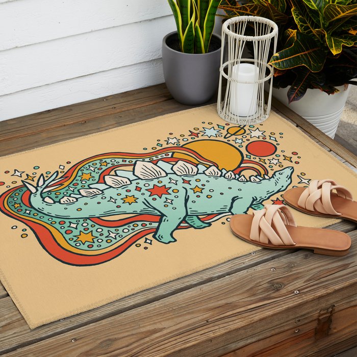 Star Stego | Retro Reptile Palette Outdoor Rug Gallery Image 2