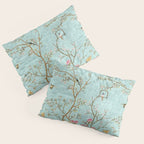 Romantic Chinoiserie Aqua Zen Garden Pillow Sham Gallery Image 3