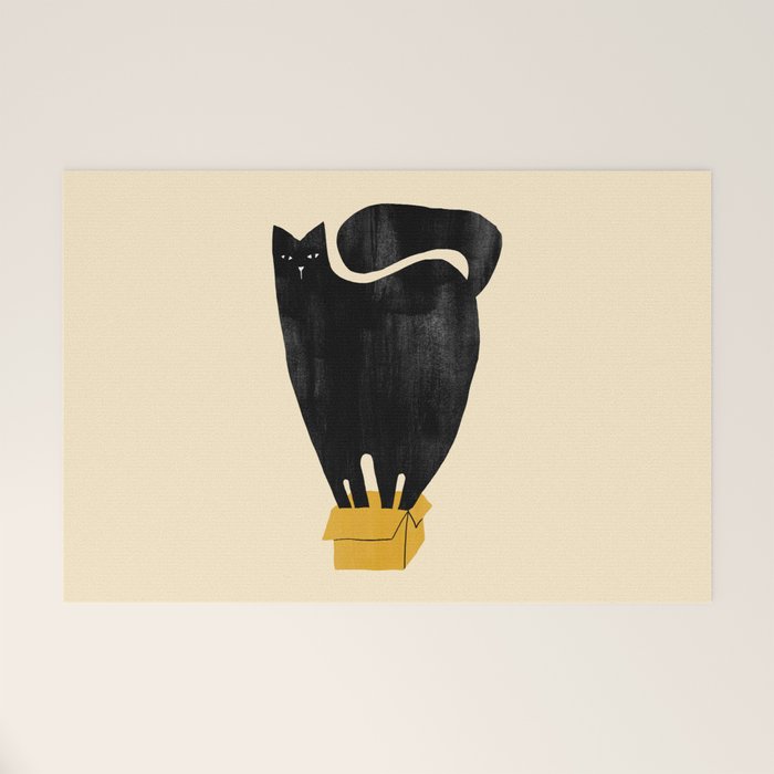 Cat in a box Welcome Mat Gallery Image 1