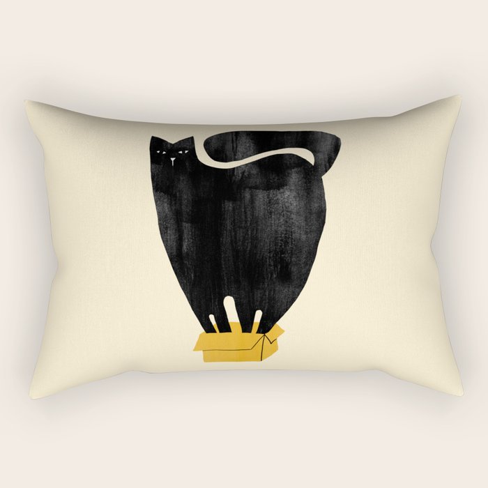 Cat in a box Rectangular Pillow Gallery Image 2